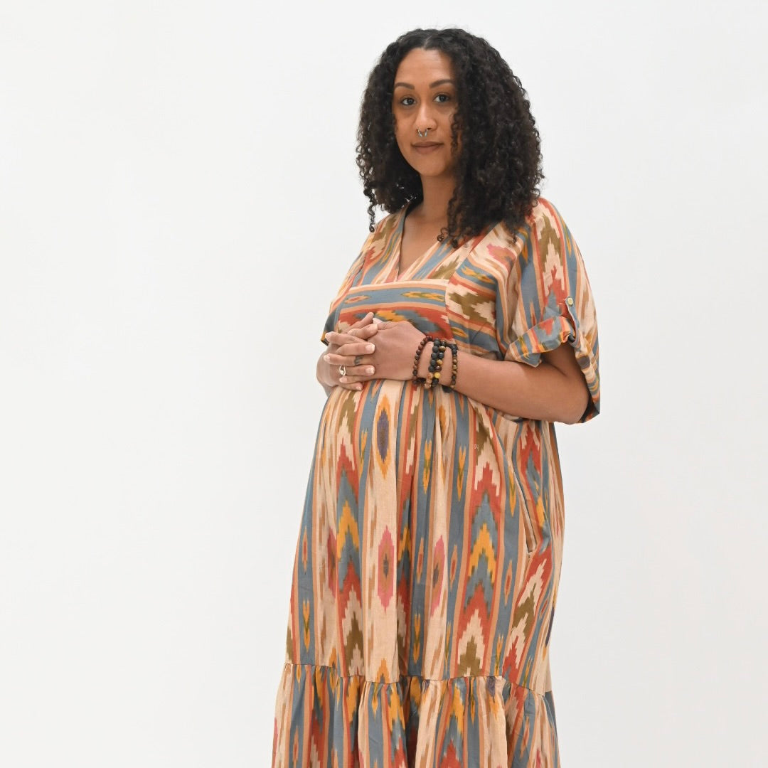 Hippie Dress - Ikat Desert