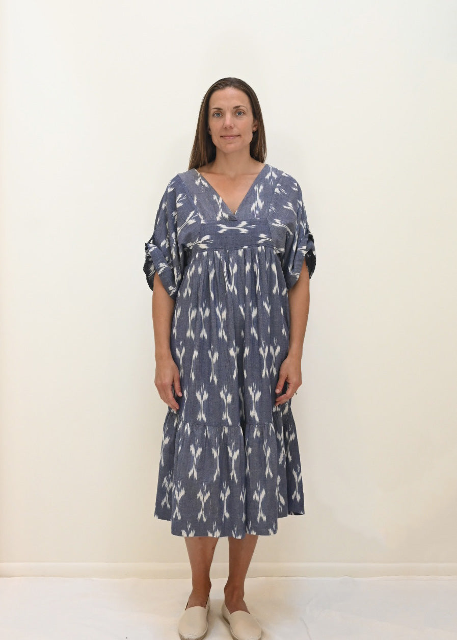 Hippie Dress - Ikat Chambray