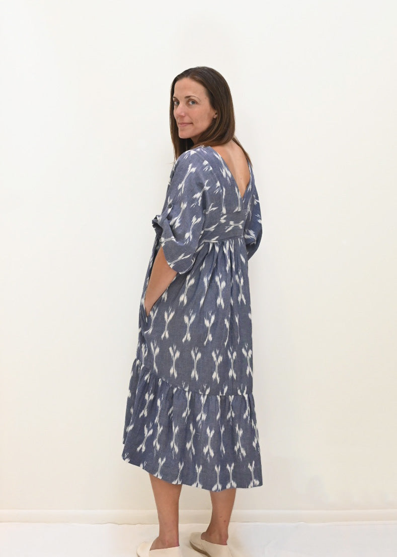 Hippie Dress - Ikat Chambray