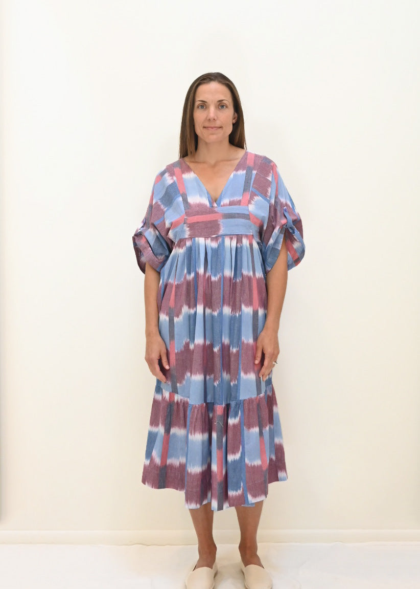 Hippie Dress - Ikat Adobe