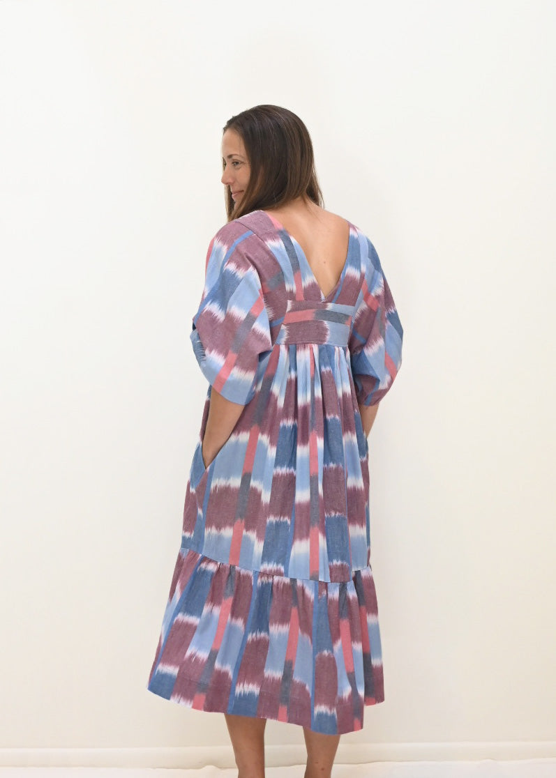 Hippie Dress - Ikat Adobe